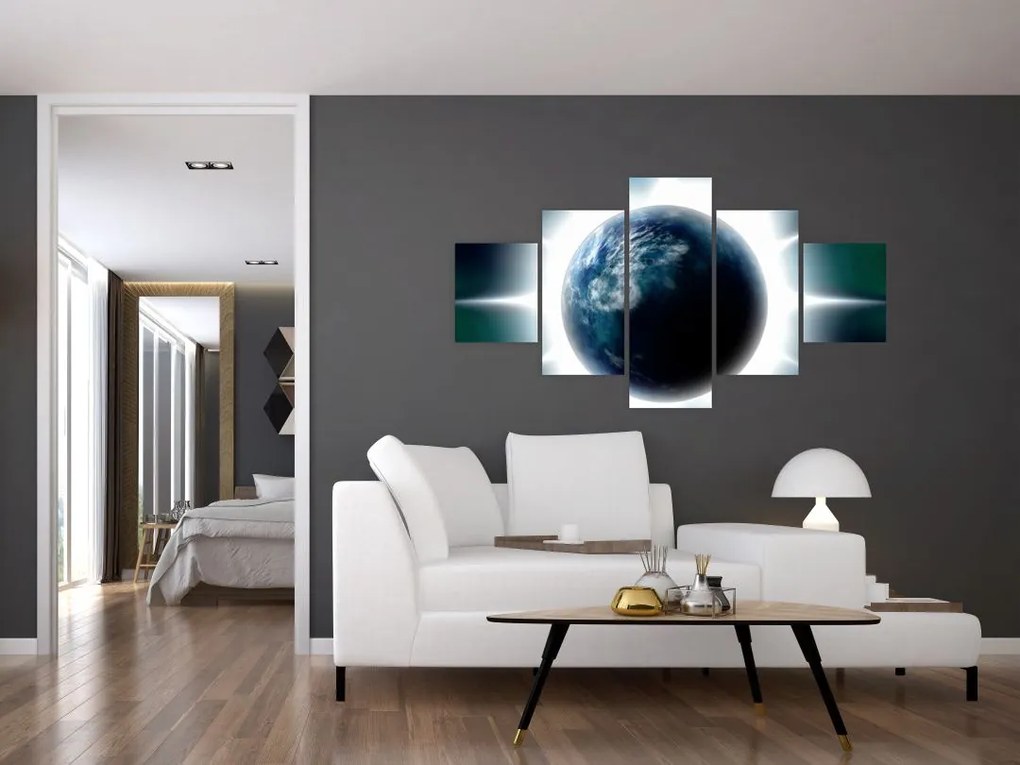 Obraz napromieniowanej planety (125x70 cm)