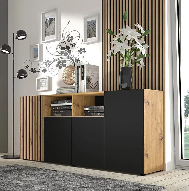 Komoda z lamelowym frontem A1-P55