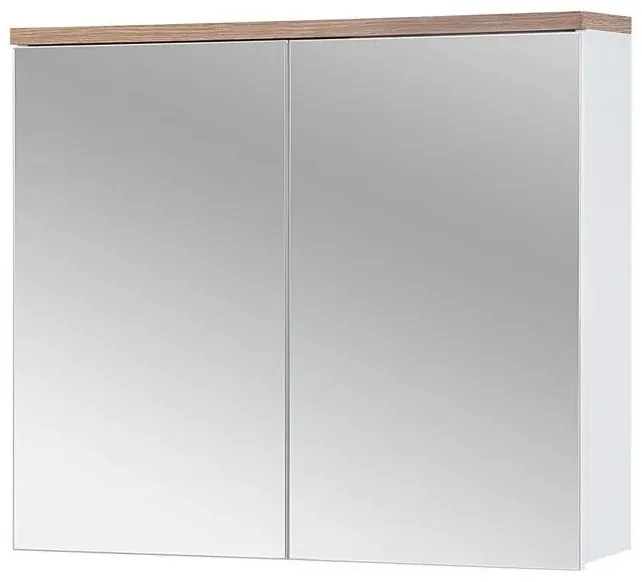 Szafka łazienkowa z lustrem Dixi 6X 80 cm - Biały