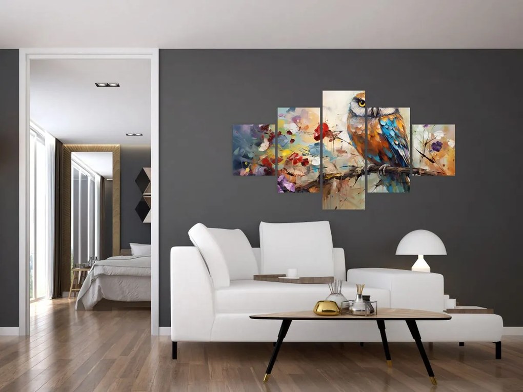 Obraz - Malowana sowa (125x70 cm)