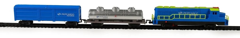 Rappa Pociąg towarowy PKP z wagonami i torami
