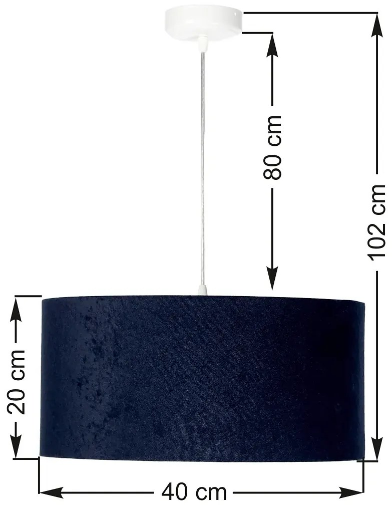 Lampa wisząca HOME 40 granatowa/srebrna BPS KONCEPT