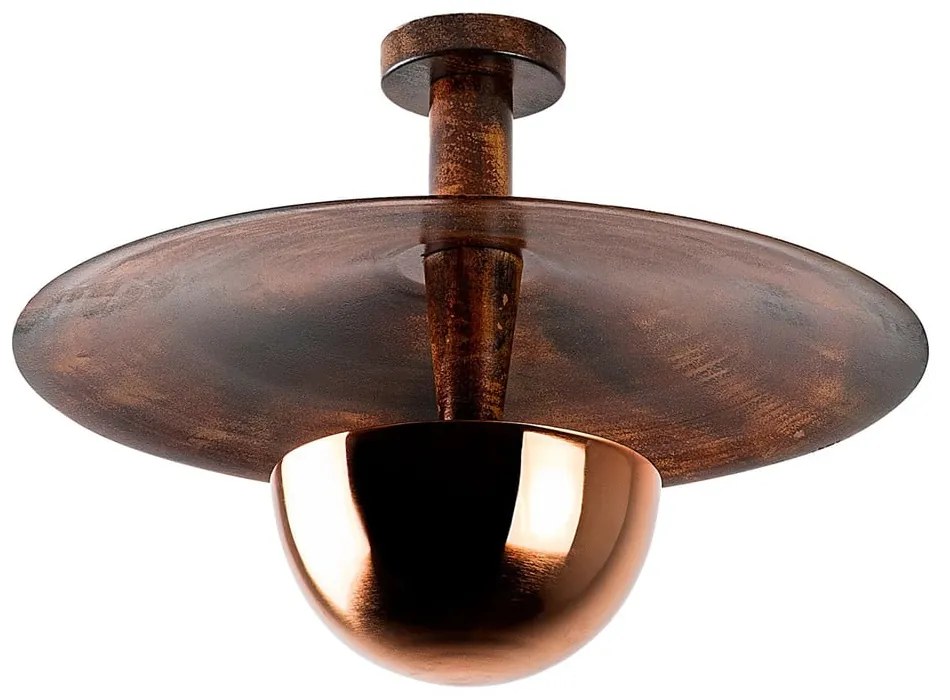 Lampa wisząca w kolorze miedzi z metalowym kloszem ø 48 cm Kurt – Opviq lights