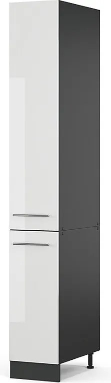 Szafka aptekarska biały wysoki połysk 30x58x206.8 fame-line