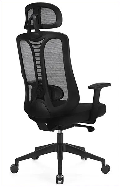Czarny biurowy fotel ergonomiczny zgodny z rozporządzeniem MR i PS z 2023r - Biosio