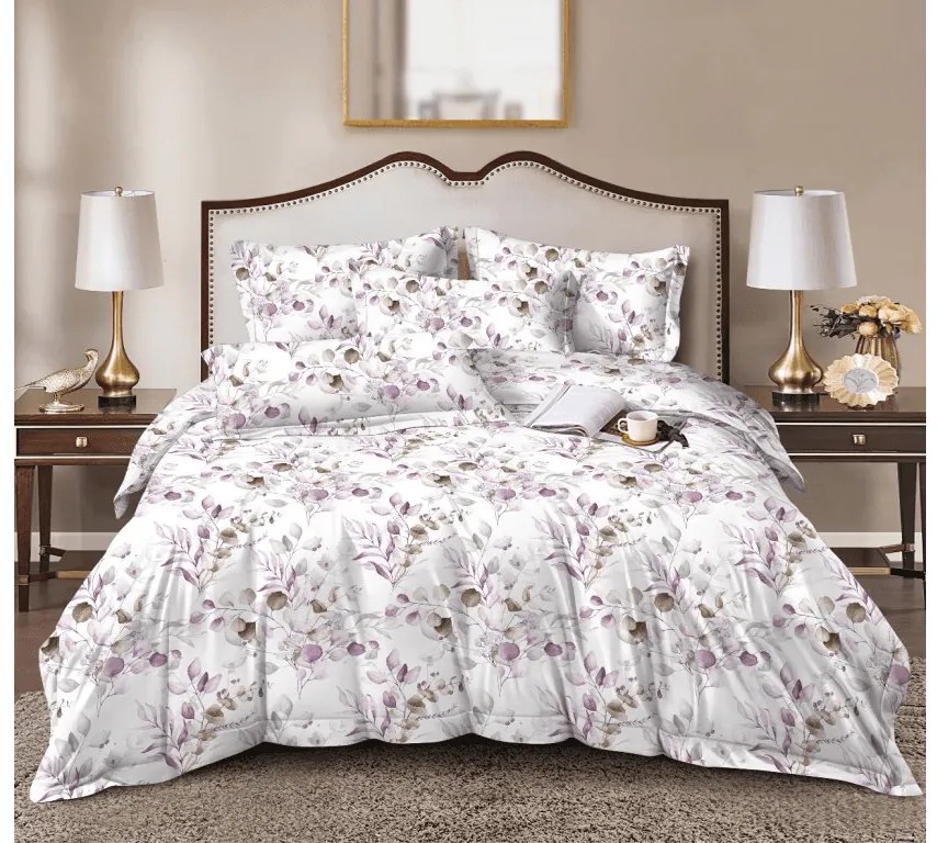 PrzytulneMieszkanie.pl PrzytulneMieszkanie.pl Pościel z mikrofibry FLORANY białe Rozmiar pościeli: 2 szt 70 x 90 cm | 200 x 220 cm