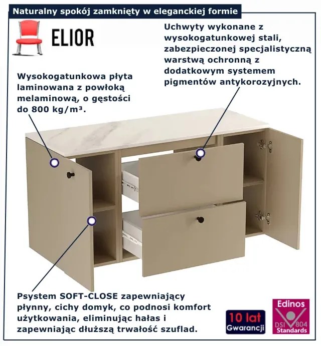 Szafka łazienkowa pod umywalkę cappuccino 120 cm S2-C42