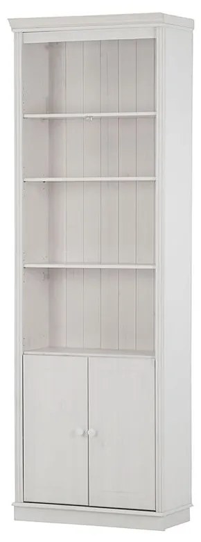 Biały regał z litego drewna sosnowego 74x223 cm Anita – Støraa