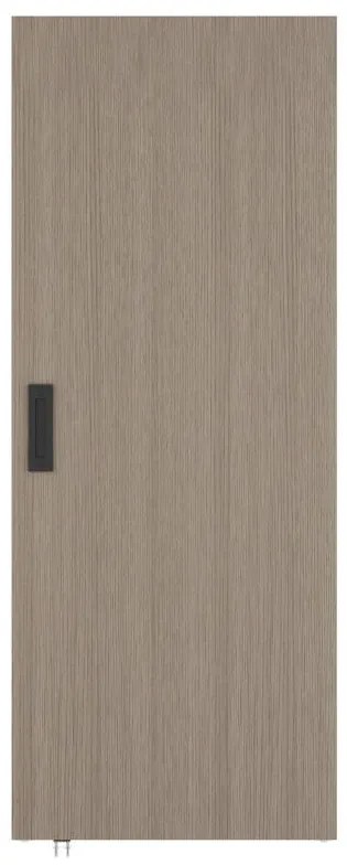Drzwi przesuwne z drewna i MDF z niewidoczną szyną - Jasny dąb - 83 x 210 cm - BOCAZI