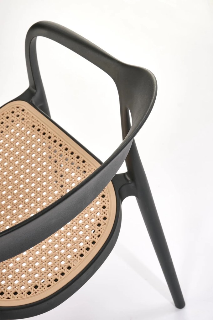 K530 krzesło czarne, nowoczesne, skandynawskie, polipropylen, ergonomiczne