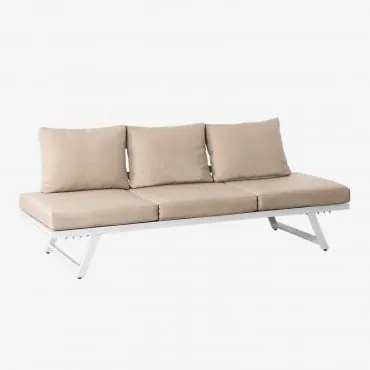 3-osobowa Rozkładana Sofa Ogrodowa Z Aluminium Libanc Kremowa Tapioca - Sklum