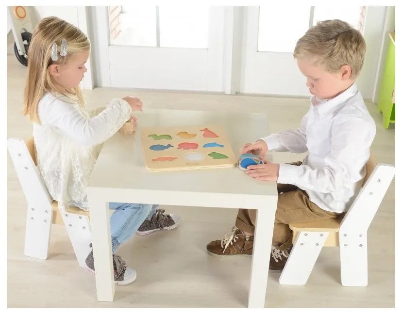 Drewniany sorter kształtów masterkidz kolorowe zwierzątka