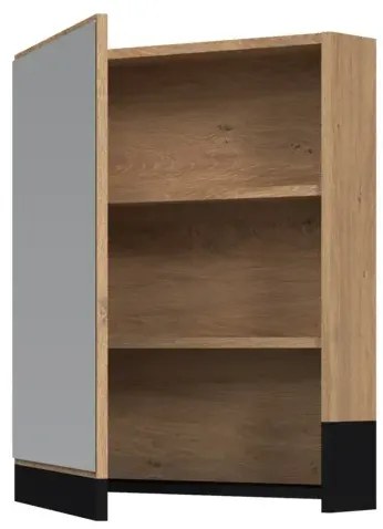 Szafka łazienkowa DUESA 1D 60cm dąb złoty z lustrem HALMAR