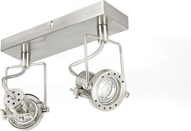 Industrialny reflektor stalowy 2-światłowy regulowany - Suplux