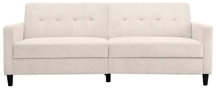 Biała sztruksowa rozkładana sofa 82 cm Hartford – Støraa