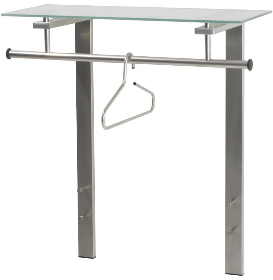 Metalowy wieszak ścienny w kolorze srebra z półką 80 cm Dutch – Spinder Design