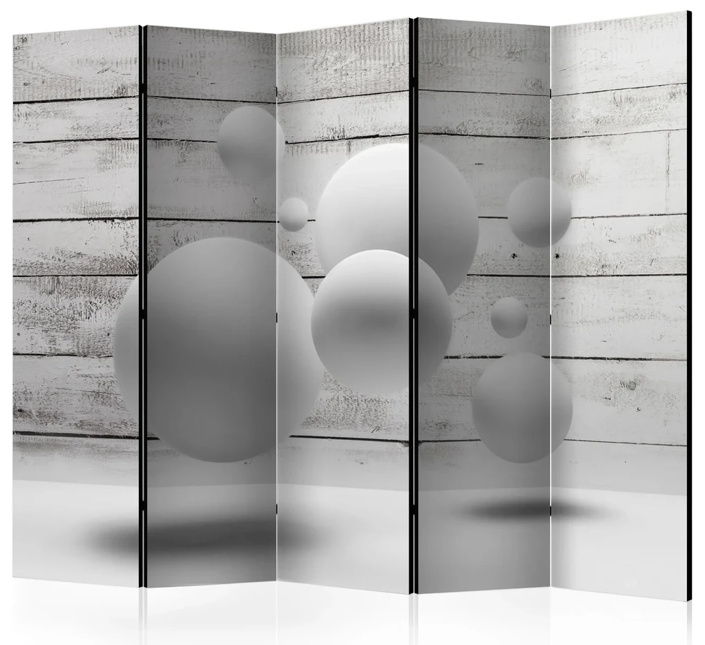 Parawan jednostronny 3D 225x172 cm 5-częściowy czarny ARTGEIST B