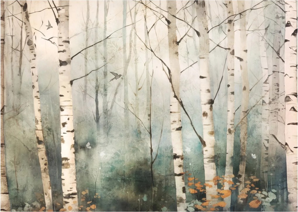 Obraz - Rysowanie wzoru lasu (70x50 cm)