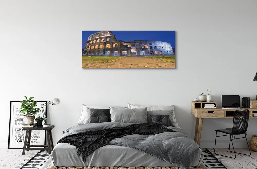Obraz drukowany na płótnie Koloseum w Blasku Zachodzącego Słońca