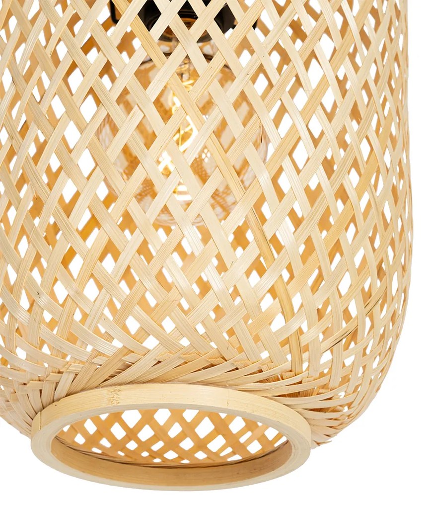 Lampa podłogowa orientalna bambusowa - Yvonne