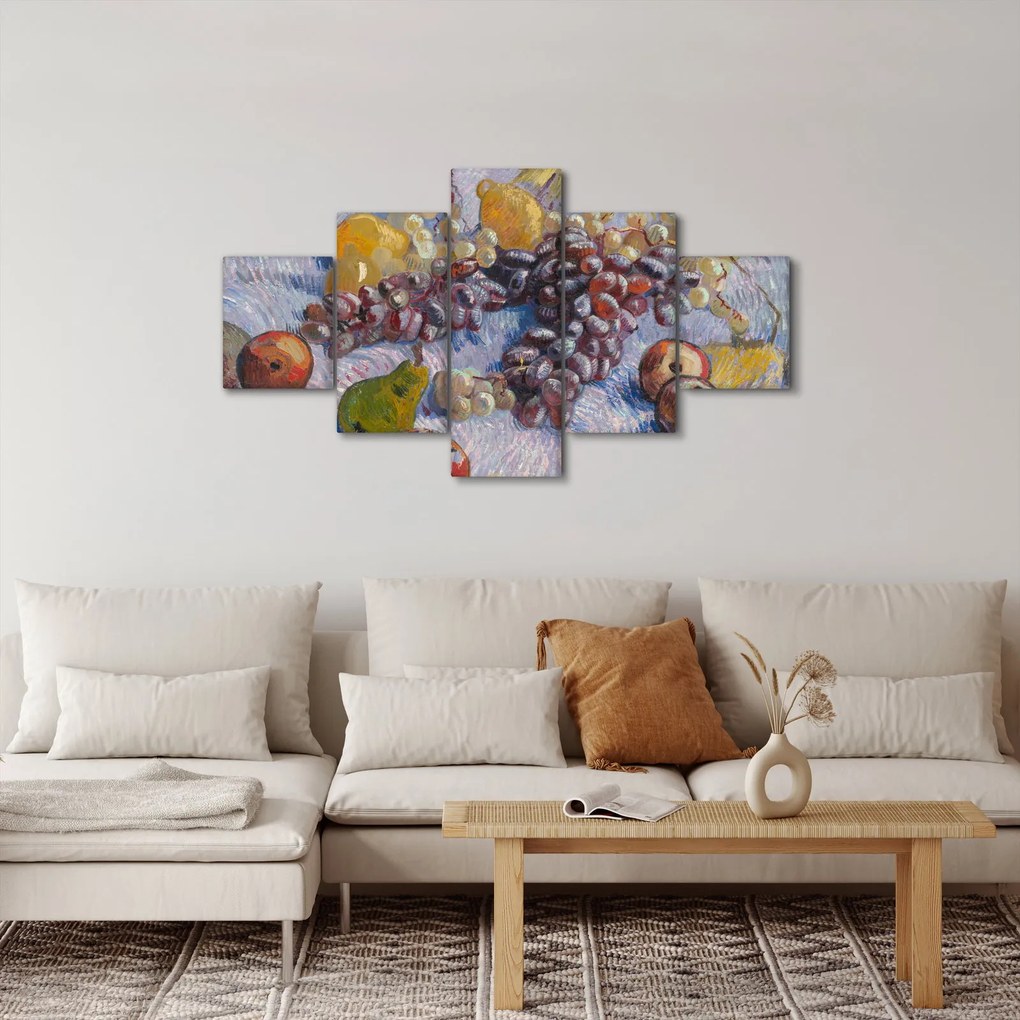 Obraz - Vincent van Gogh, Grapes, Lemons, Pears, and Apples, reprodukcje (125x70 cm)