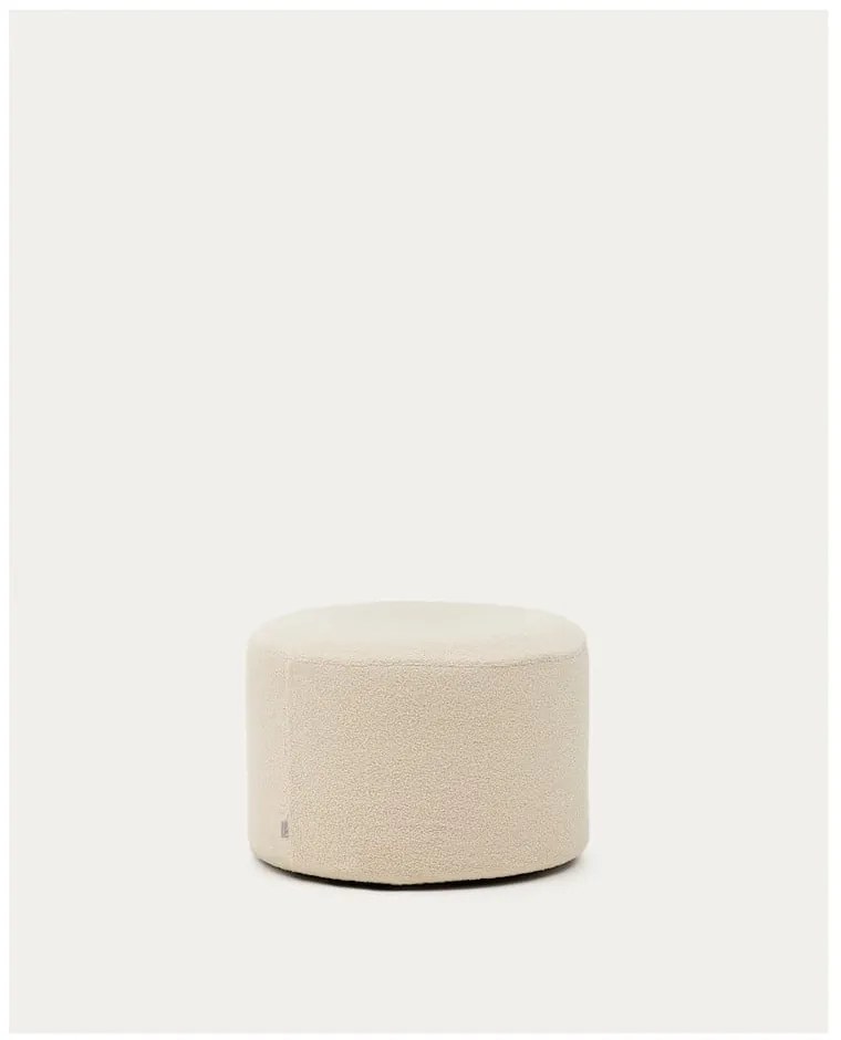 Kremowy puf z materiału bouclé Kaeli – Kave Home