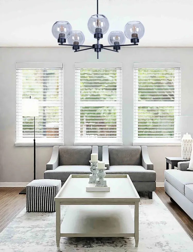 Pięcioramienna lampa wisząca loftowa - 10X S818 E6-N43