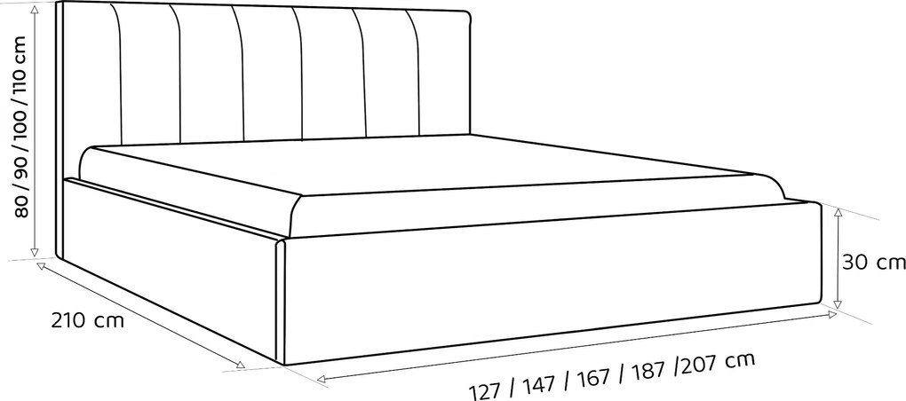 Łóżko sypialniane CORA - 160x200