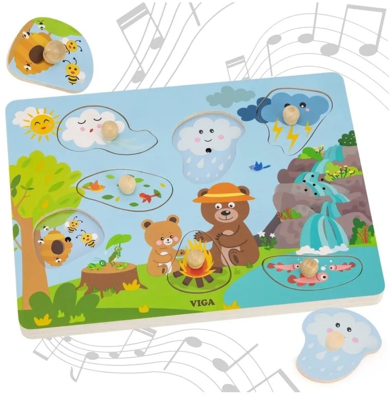 Viga puzzle dźwiękowe odkrywamy naturę