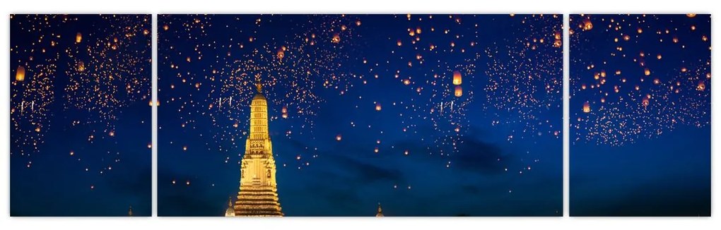 Obraz - Lampiony szczęścia, Bangkok (170x50 cm)
