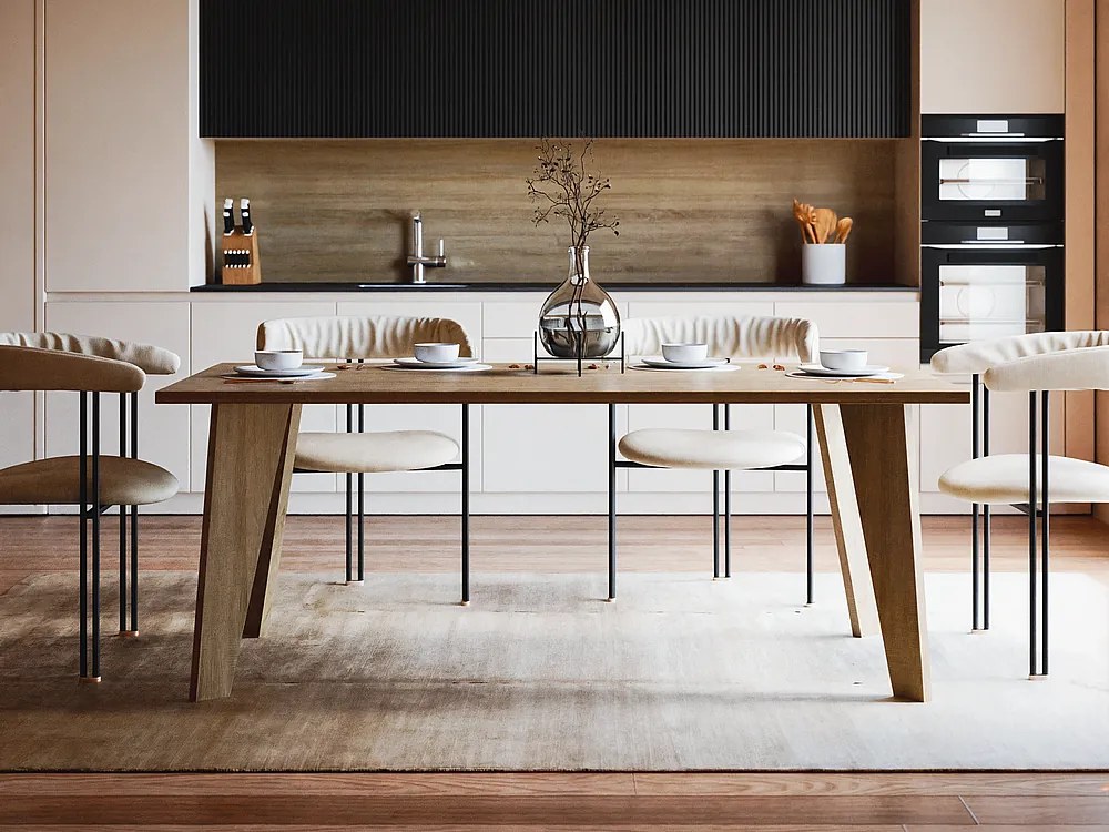 Stół ARIS 138 x 80 cm do kuchni, salonu, jadalni Dąb Sonoma