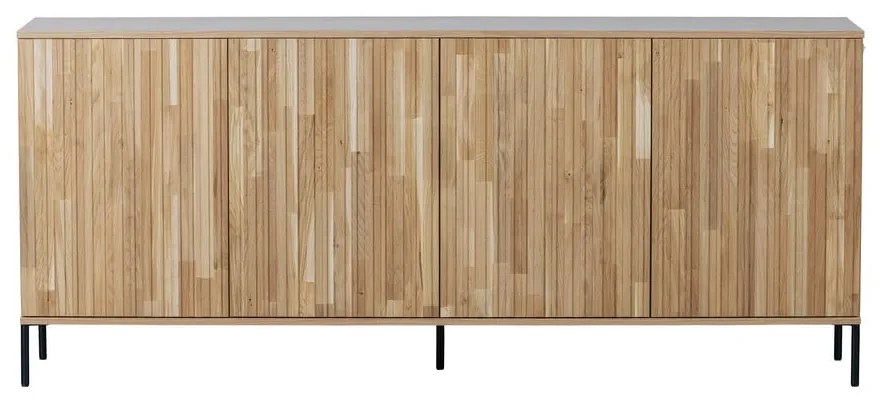 Naturalna niska komoda w dekorze dębu 200x85 cm Gravure – WOOOD