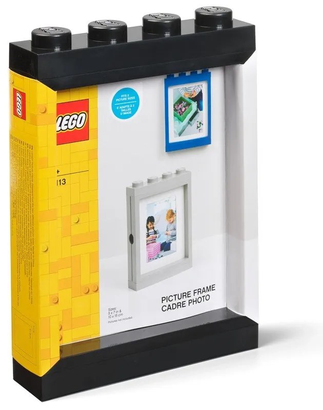 Czarna ramka na zdjęcie LEGO®, 19,3x26,8 cm