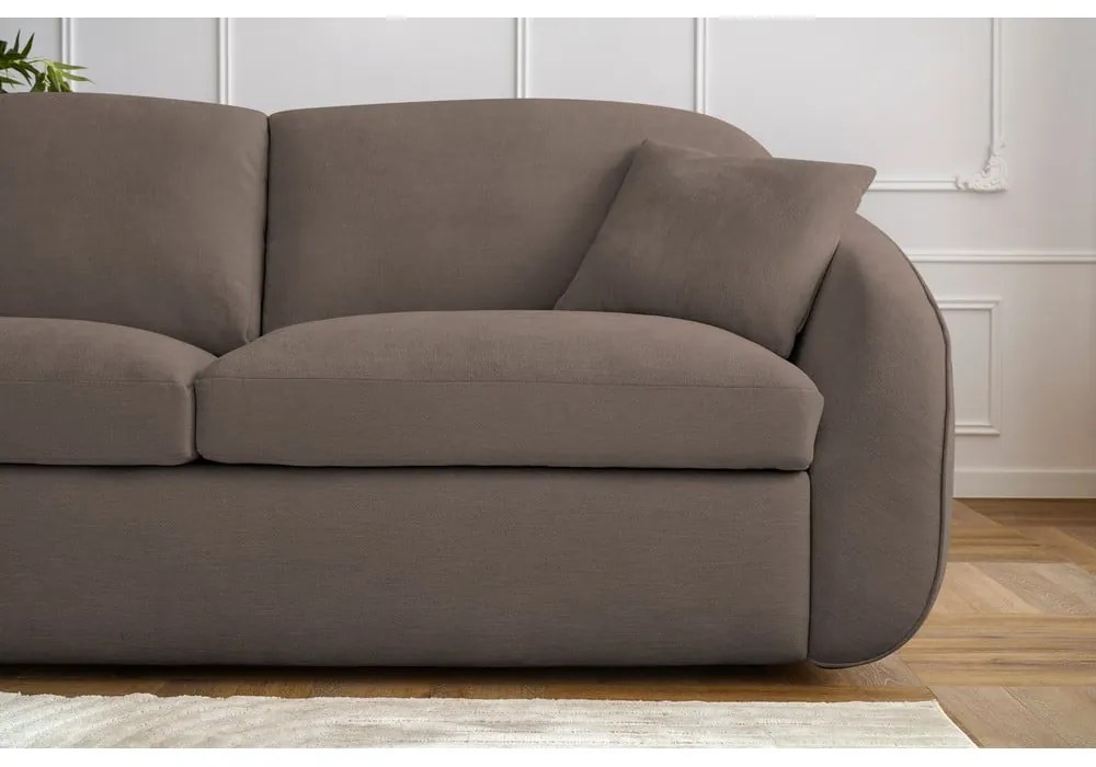 Brązowa rozkładana sofa 235 cm Cezanne – Bobochic Paris