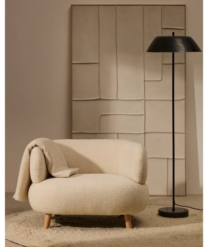 Beżowy fotel z materiału bouclé Luisa – Kave Home
