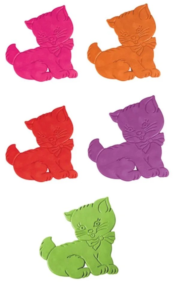 Dziecięce maty antypoślizgowe do wanny 5 szt. 11x12,5 cm Chatons – MSV