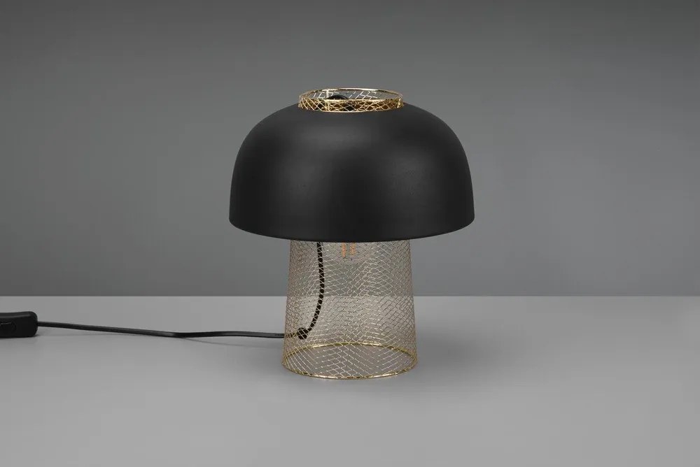 Metalowa lampa stołowa w kolorze matowej czerni (wysokość 28 cm) Punch – Reality