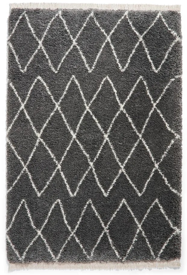 Ciemnoszary dywan 200x290 cm Boho – Think Rugs