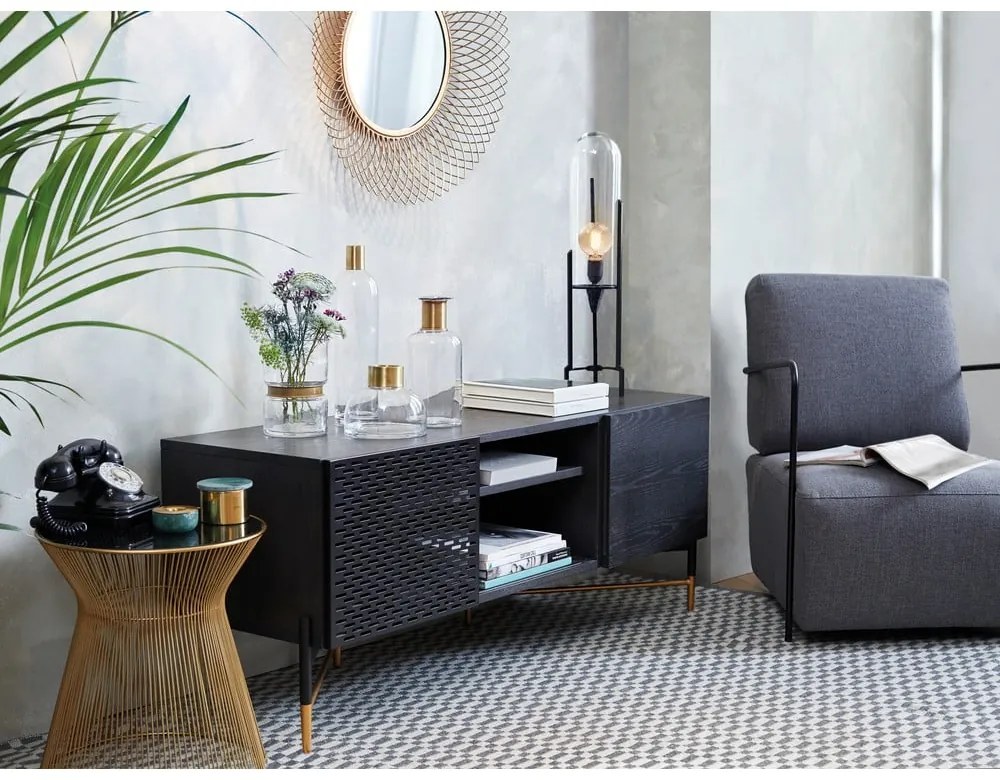 Okrągły stolik ze szklanym blatem ø 40 cm Jolene – Kave Home
