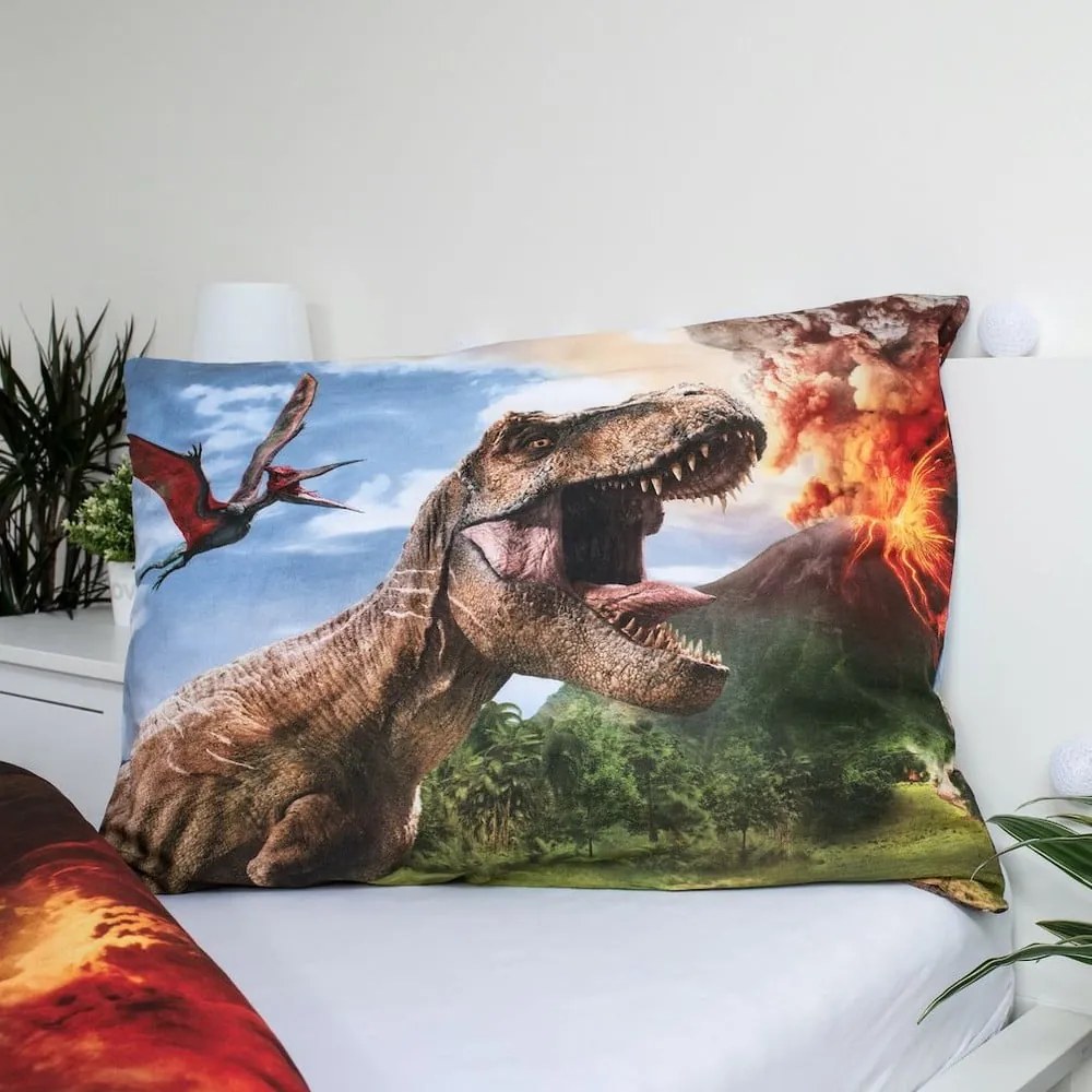 Bawełniana pościel dziecięca jednoosobowa 140x200 cm Jurassic World "Volcano" – Jerry Fabrics