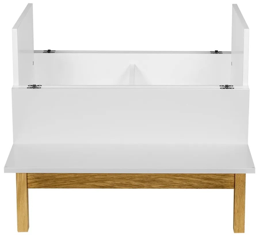 Biały barek na naturalnymi elementami 75x70 xm Woodman Grande