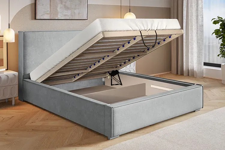 Tapicerowane łóżko z zagłówkiem 120x200 B4-F43