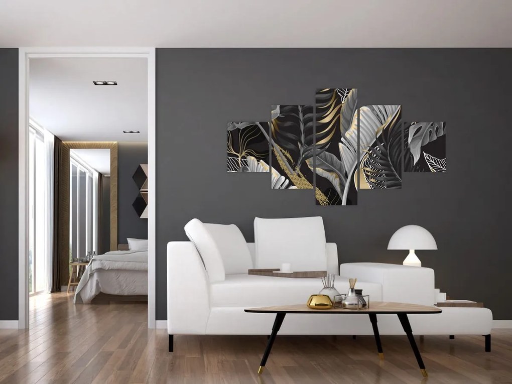 Obraz - Złota dżungla (125x70 cm)
