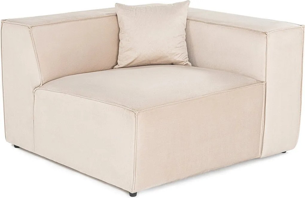 Elegancki fotel 1-osobowy, kremowy len, 110 x 108 x 65 cm | Stelaż ze 100% drewna grabowego, pianka DNS 32, nogi z tworzywa sztucznego | W zestawie poduszka, p