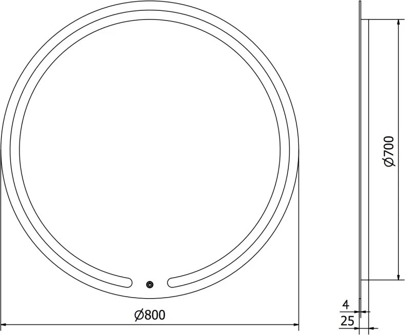 Mexen Rose lustro łazienkowe podświetlane, okrągłe 80 cm, LED 6000K, antypara - 9810-080-080-611-00