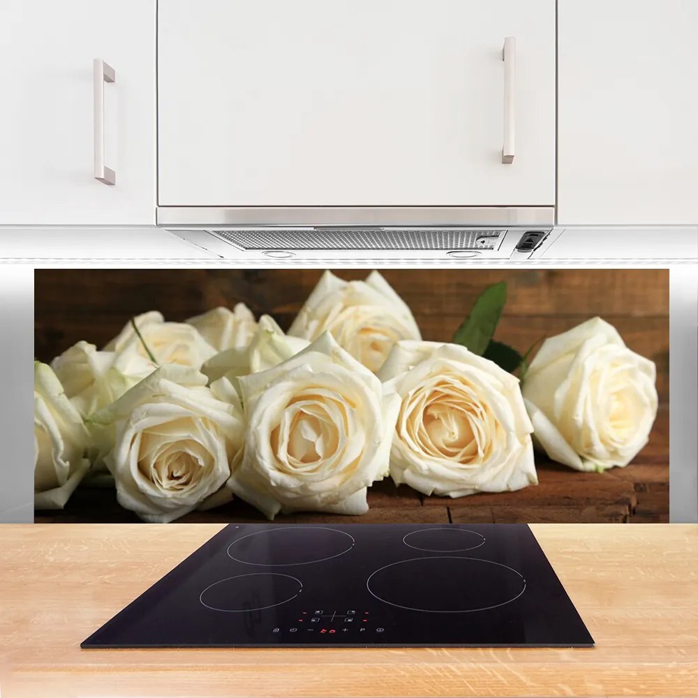 Panel Szklany Klasyczne Czerwone Róże