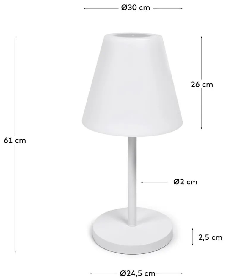 Lampa zewnętrzna na USB ze ściemniaczem ø 24,5 cm Amaray – Kave Home