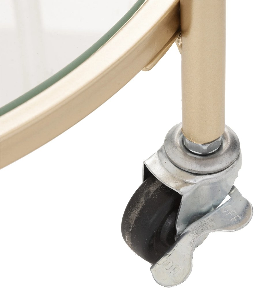 Barek mobilny THALIA GOLD, stolik na kółkach, 75 cm