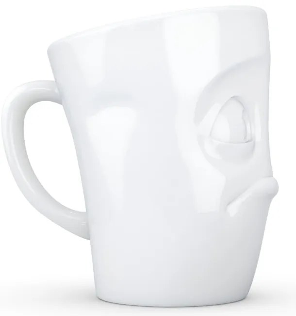 Biały bezradny porcelanowy kubek z uchem 58products