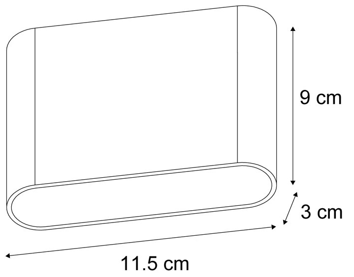 Zewnetrzna Skandynawski Kinkiet / Lampa scienna zewnętrzny drewniany 11,5 cm z LED IP65 - BattSkandynawski Oswietlenie zewnetrzne